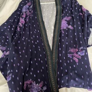Purple pattern cardigan Knox rose blue